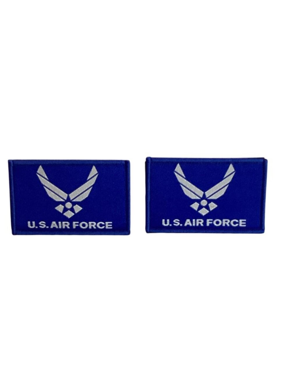 2 Pc Multi Color Patch Hook Loop U S Air Force Fabric Iron On New 3.5"X 2"